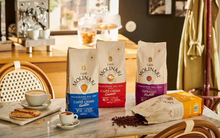 Eine Deutschlandkarte mit Standorten von Läden für Kaffees.