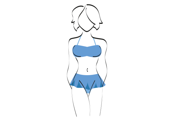 Maillots de bain pour hanches fines