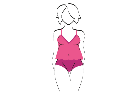 Maillot de bain pour petit ventre arrondi